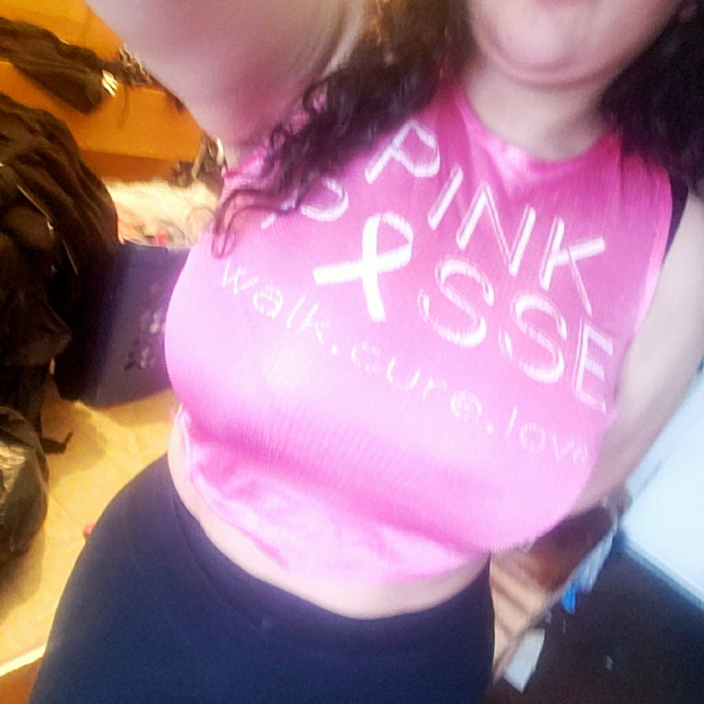Pink posse tank top